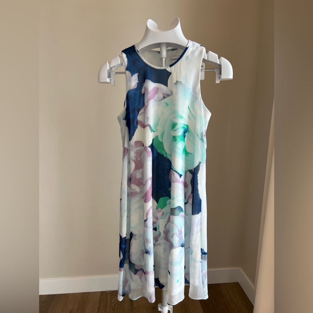 Calvin Klein floral sleeveless dress